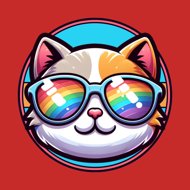 Cool Rainbow Cat - LGBTQ Pride by Prideopenspaces