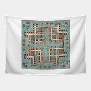 ALL SQUARE art deco repeating pattern and geometric design Tapestry