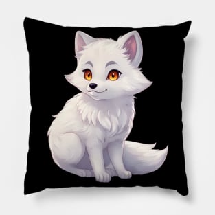 Paws Playtime Cute Baby Arctic Fox Pillow