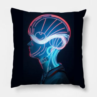 Tandem of man and artificial intelligence. Pillow