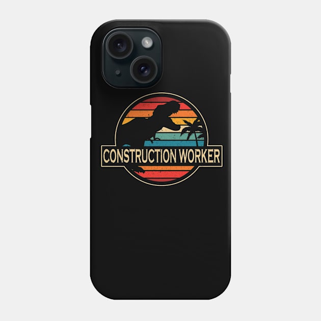 Construction Worker Dinosaur Phone Case by SusanFields