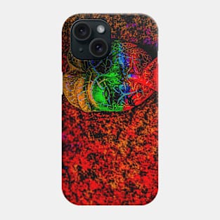 A Bali face mask on dark red background Phone Case