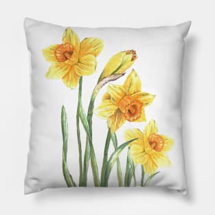 Yellow Narcissus Pillow