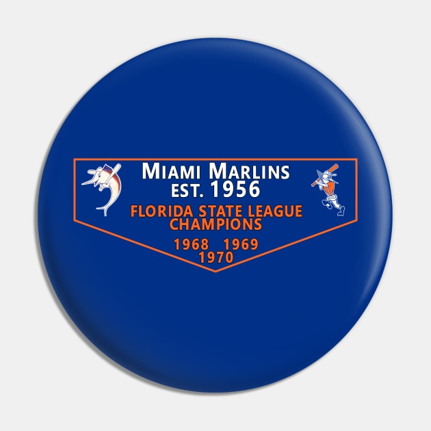 Miami Marlins FSL Champs Pin by Fish & Cats Shop