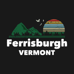 Mountain Sunset Flying Birds Outdoor Ferrisburgh Vermont T-Shirt