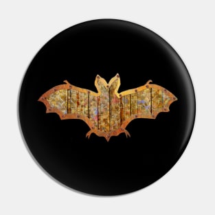 Battered Wooden Halloween Bat Decoration In A Retro Style Pin
