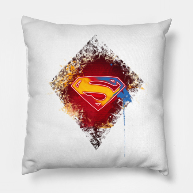 Superman Logo Digital Painting Superman Logo Pillow Teepublic