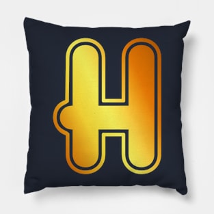 H Golden Letter Pillow