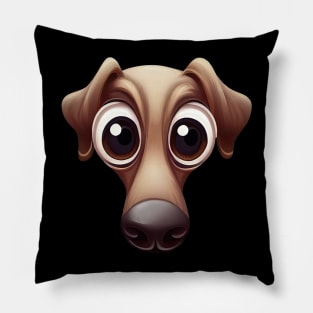 Greyhound's Soulful Portrait Pillow