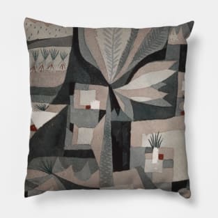 Dry cooler garden -  painting by Paul Klee. Pillow