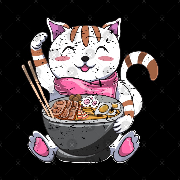 Cat Kawaii Ramen Noodles by ShirtsShirtsndmoreShirts