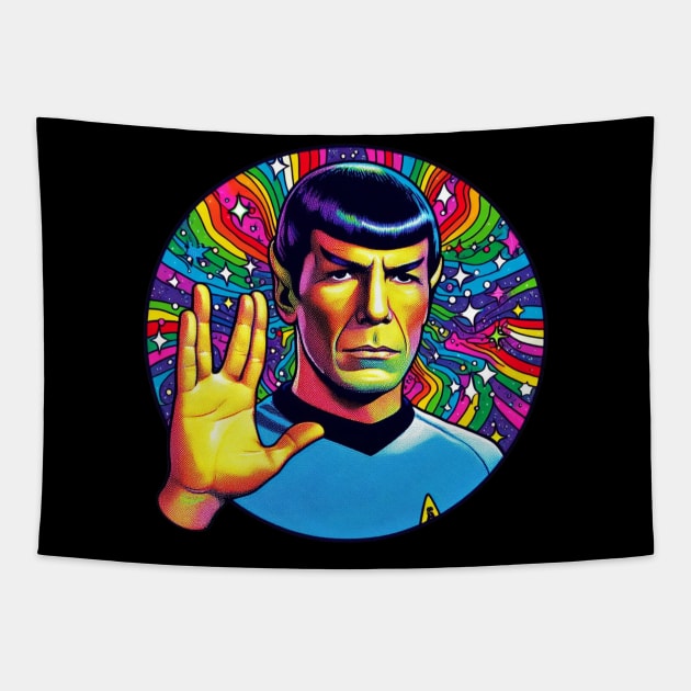 Spock in the Sky with Diamonds Tapestry by Tiger Mountain Design Co.