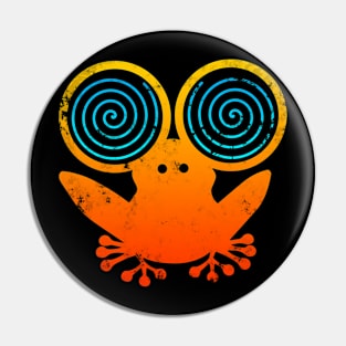 Hypnotic Abstract Frog - Orange Pin