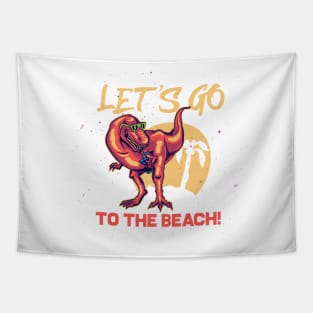 Lets Go to the Beach #Dinosaur Tapestry