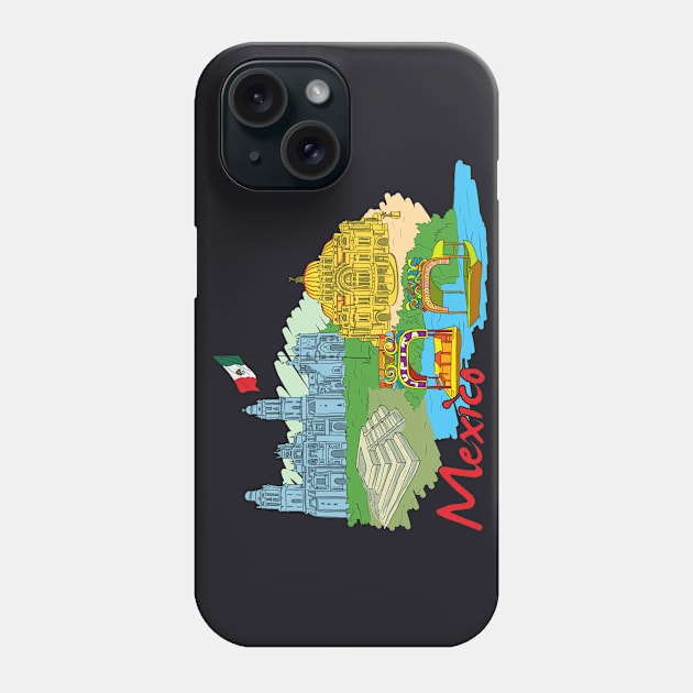 Mexico Sightseeing Mexican Gift Phone Case by Foxxy Merch