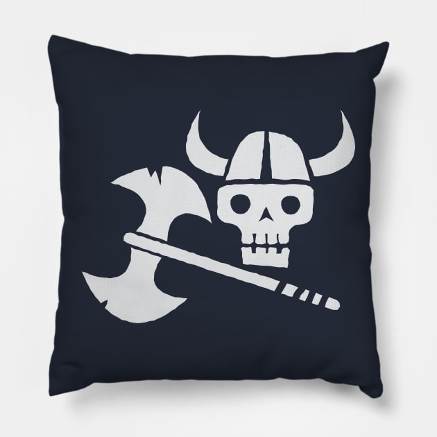 Just a Viking Skull Pillow by Dmytro