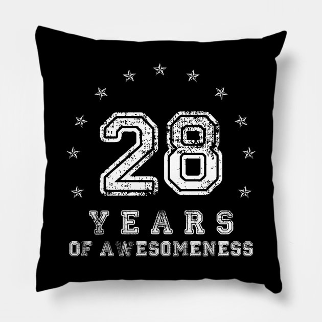 Vintage 28 years of awesomeness Pillow by opippi