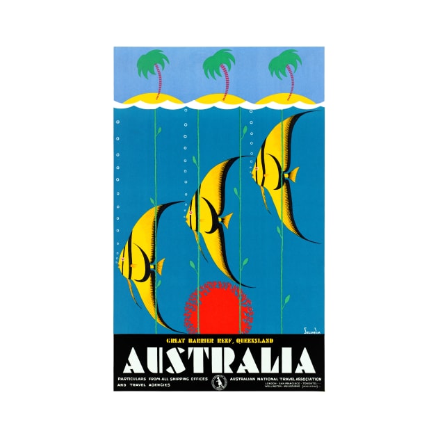 Vintage Travel Poster Australia Great Barrier Reef 2 by vintagetreasure