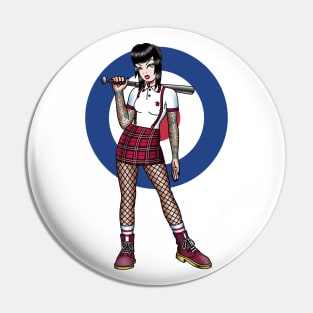 OldSalt American Traditional Skinhead Girl Pin