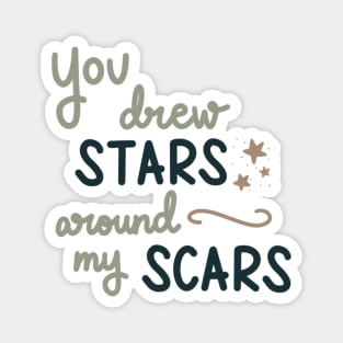 Drew Stars Around My Scars Magnet