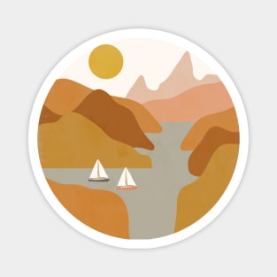 Abstract Islands Landscape Magnet