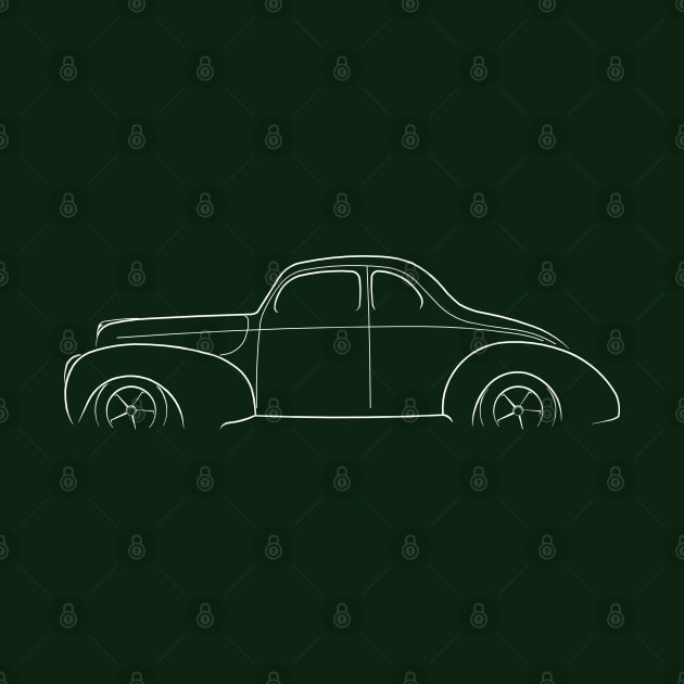 1940 Ford Deluxe Coupe - Profile Stencil, white by mal_photography