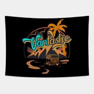 Cool Vantastic Van Life Vanlifer Retro Van Dwelling Nomads Tapestry