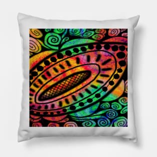 Funky Colored Bean Number Two Pillow