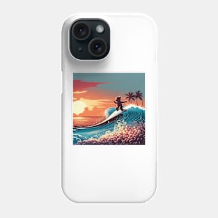 Teddy Surfing in Hawaii Phone Case