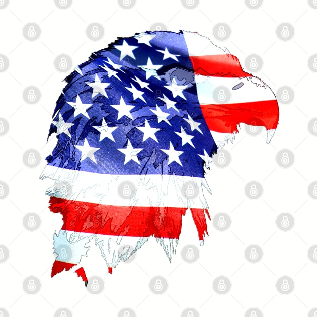 American Eagles  Patriotic 4th of July flags USA United States of America by DrPen
