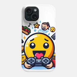 Happy gamer emoji Phone Case