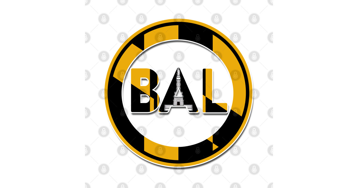 Baltimore City Flag Roundel Circle BAL lettering Logo Emblem ...