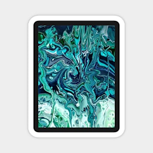 Dangerously Deciduous - Acrylic Pour Painting Magnet