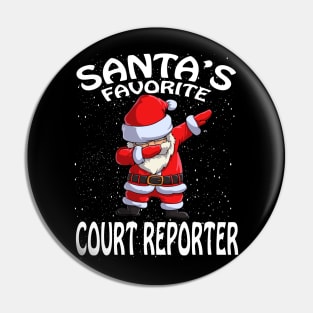 Santas Favorite Court Reporter Christmas Pin