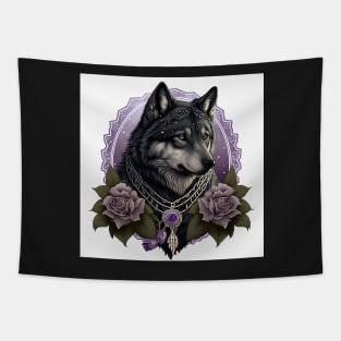 Wolfdog Rosey Tapestry