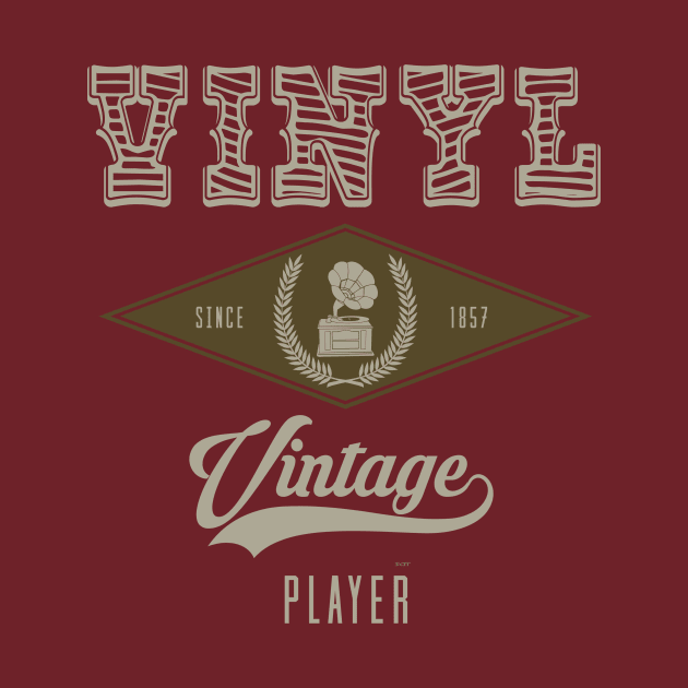 Modern Vintage Phonograph Vinyl Style by shirtontour