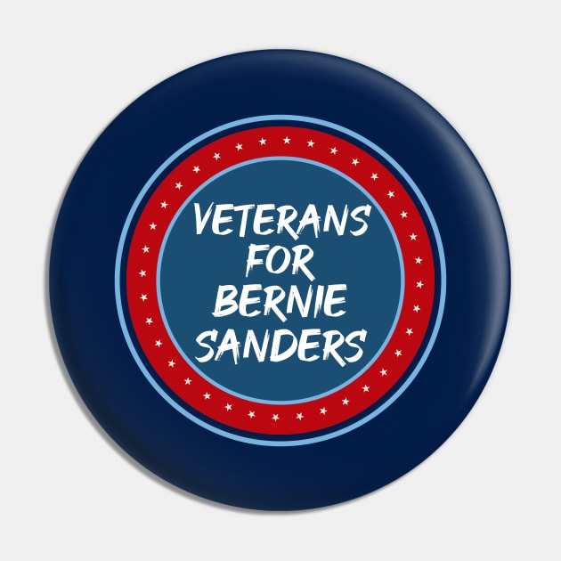 Veterans for Bernie Sanders Pin by epiclovedesigns