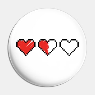 Pixel Heart Life Status Bar Pin