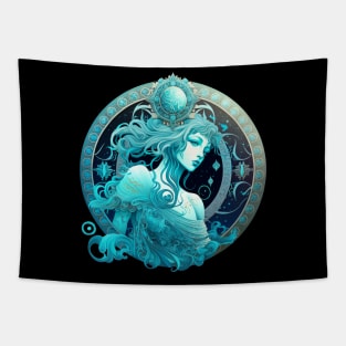 Aquarius Star Sign Beauty Tapestry