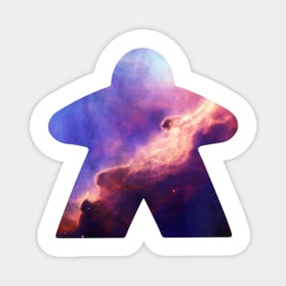 Blue Space Nebula Meeple | Board Game Fan Magnet