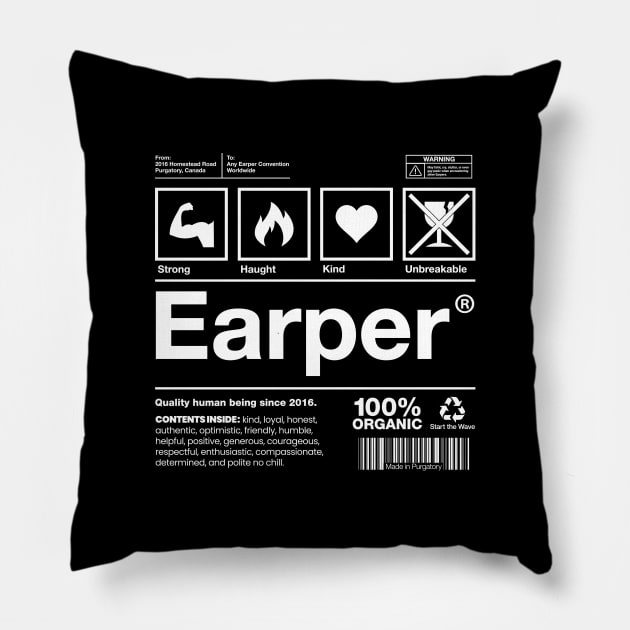 Earper Shipping Label - Wynonna Earp Pillow by viking_elf