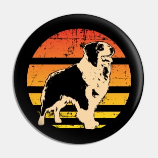 Retro Australian Shepherd T-Shirt Men Women Kids Gift Pin