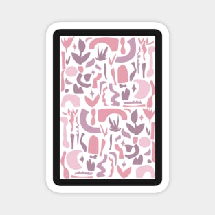 Vintage Aesthetic Minimalist Matisse Danish Pastel Abstract Phone Case in Pink Magnet