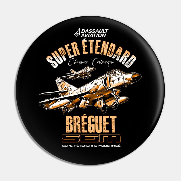 Dassault-Bréguet Super Étendard French Fighter Jet Pin by aeroloversclothing