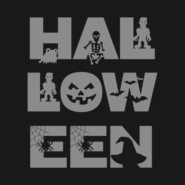 Halloween character text spooky design by Edgi