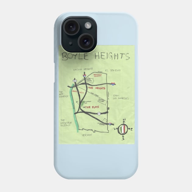 Boyle Heights Phone Case by PendersleighAndSonsCartography