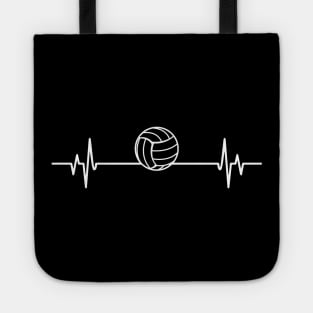 Volleyball heartbeat - Cool Funny Volleyball Lover Gift Tote