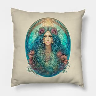 Flower Mermaid Fantasy Pillow