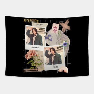 Wonbin Love 119 RIIZE Collage Tapestry
