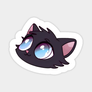 Black cat purple eyes Magnet